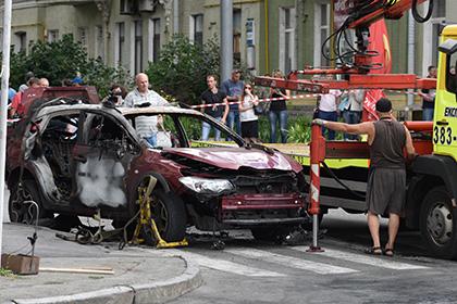 Автомобиль, в котором погиб журналист Павел Шеремет