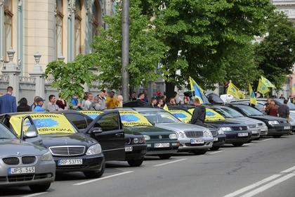 Акция протеста автомобилистов в Киеве в мае 2019-го