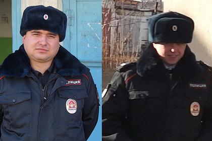 Старшие сержанты полиции Павел Шлапак и Сергей Крупенко