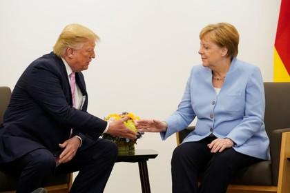 Дональд Трамп и Ангела Меркель