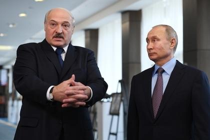 Президент Белоруссии Александр Лукашенко и президент России Владимир Путин
