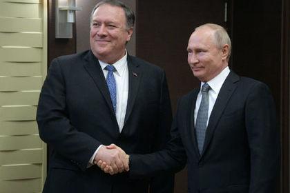 Майк Помпео и Владимир Путин  