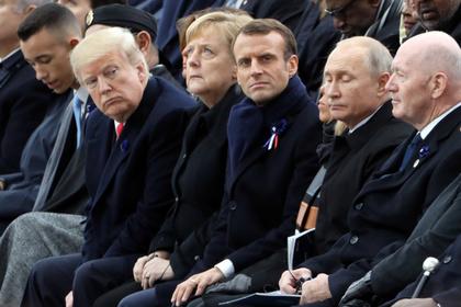 Дональд Трамп, Ангела Меркель, Эммануэль Макрон, Владимир Путин