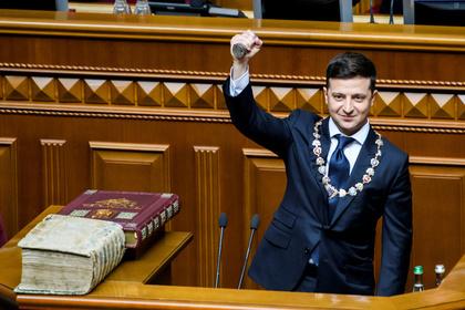 Владимир Зеленский во время инаугурации