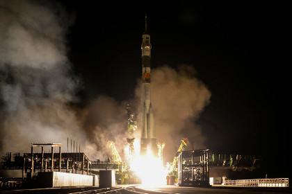 Старт ракеты-носителя «Союз»