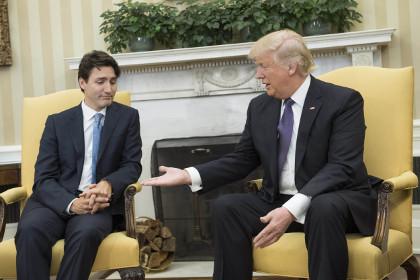 Джастин Трюдо (слева), Дональд Трамп