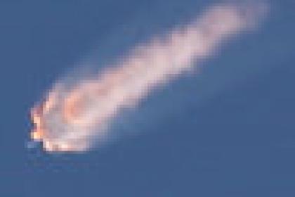 The SpaceX Falcon 9 rocket and Dragon spacecraft breaks apart shortly after liftoff at the Cape Canaveral Air Force Station in Cape Canaveral, Fla., Sunday, June 28, 2015. The rocket was carrying supplies to the International Space Station. (AP Photo/John Raoux)