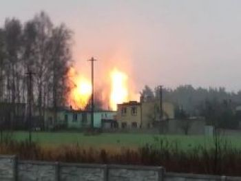 Взрыв газопровода в Польше: пламя поднялось на высоту 10 метров